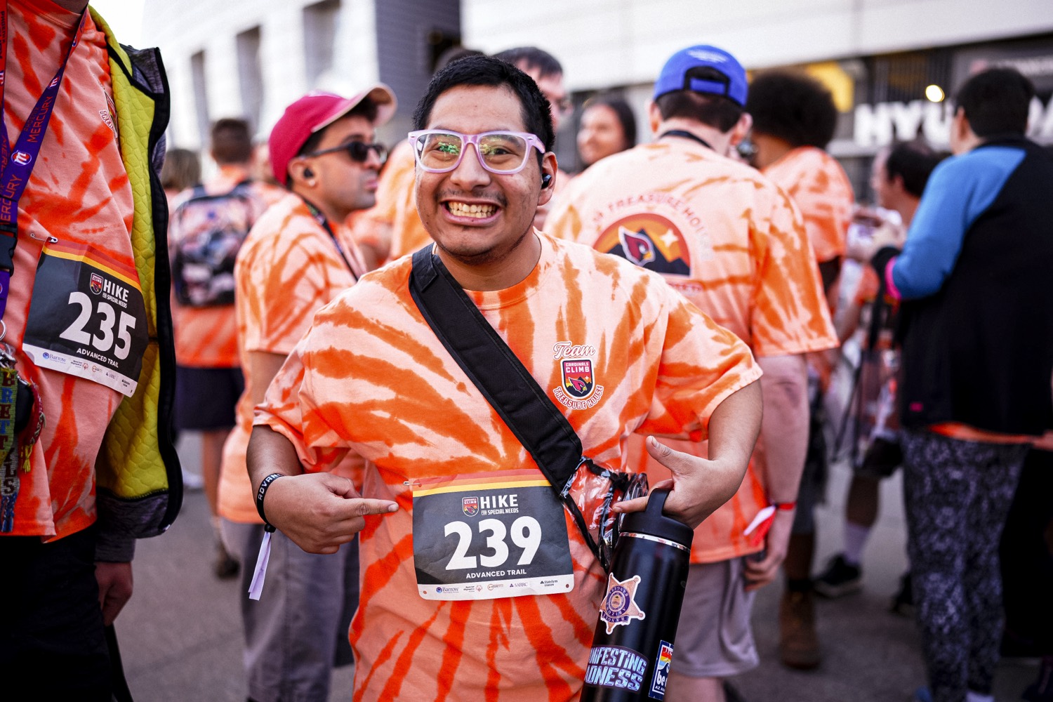 A resident at a community fitness event